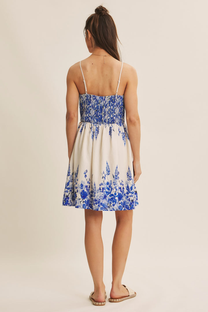 Floral Border Print Dress