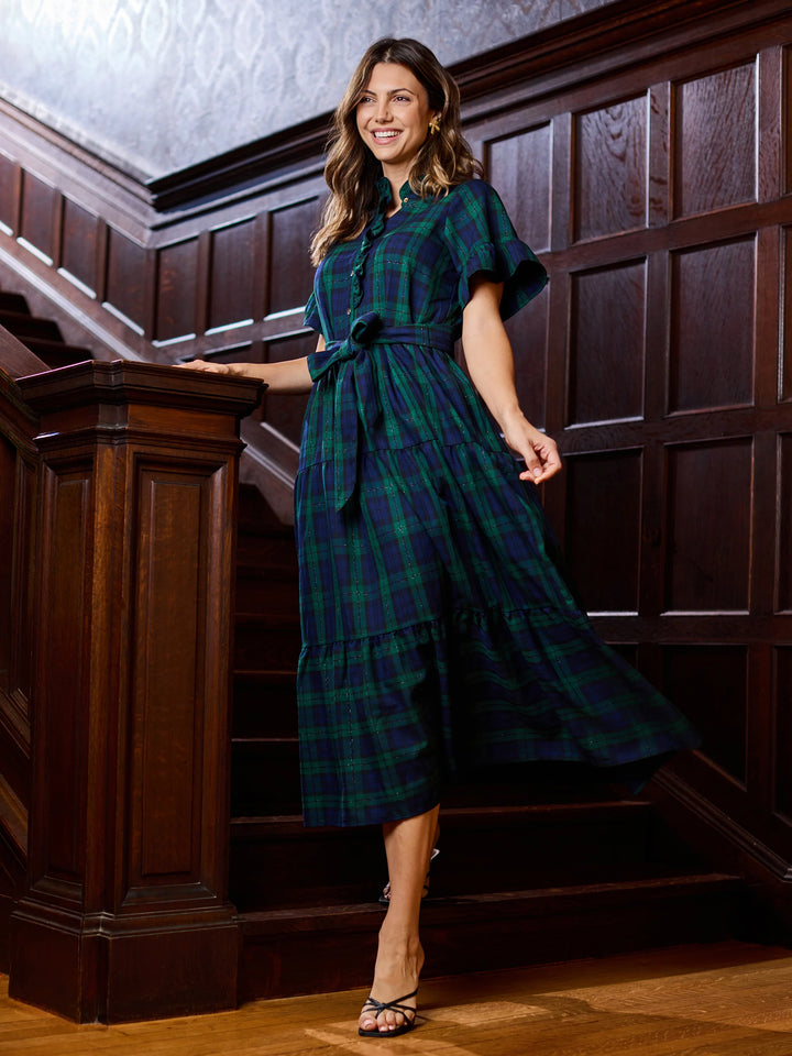 Mary Square Blackwatch Plaid Kate Dress
