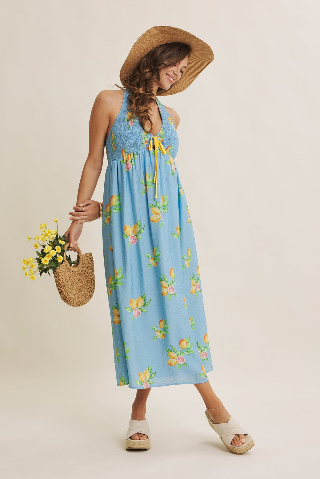 Amalfi Coast Vibe Lemon Midi