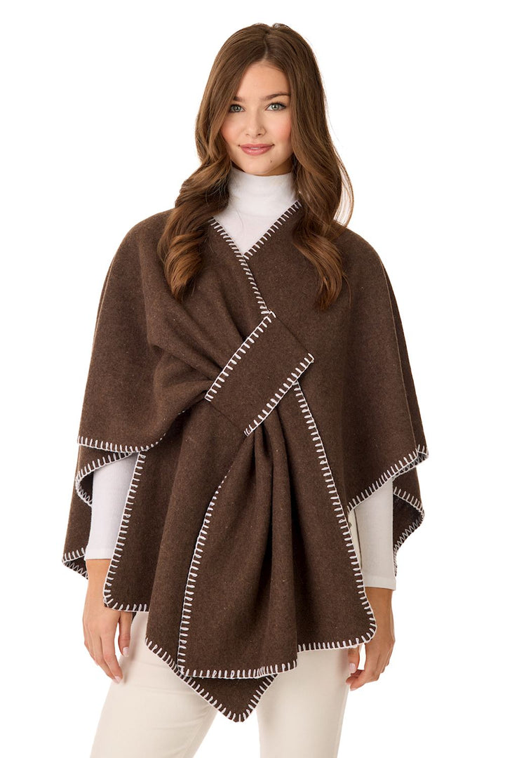 Mud Pie Hayword Blanket Stitch Poncho