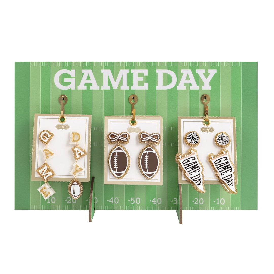 Mud Pie Tailgate Earrings