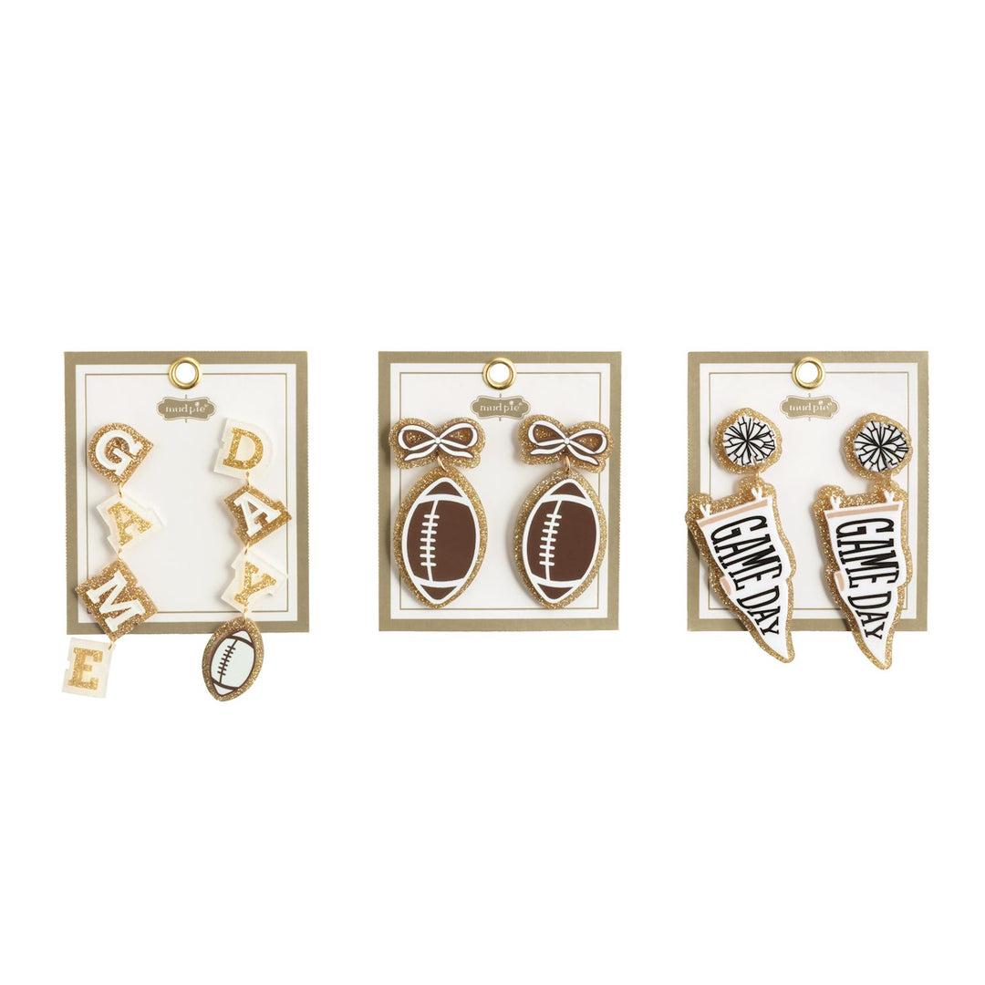 Mud Pie Tailgate Earrings