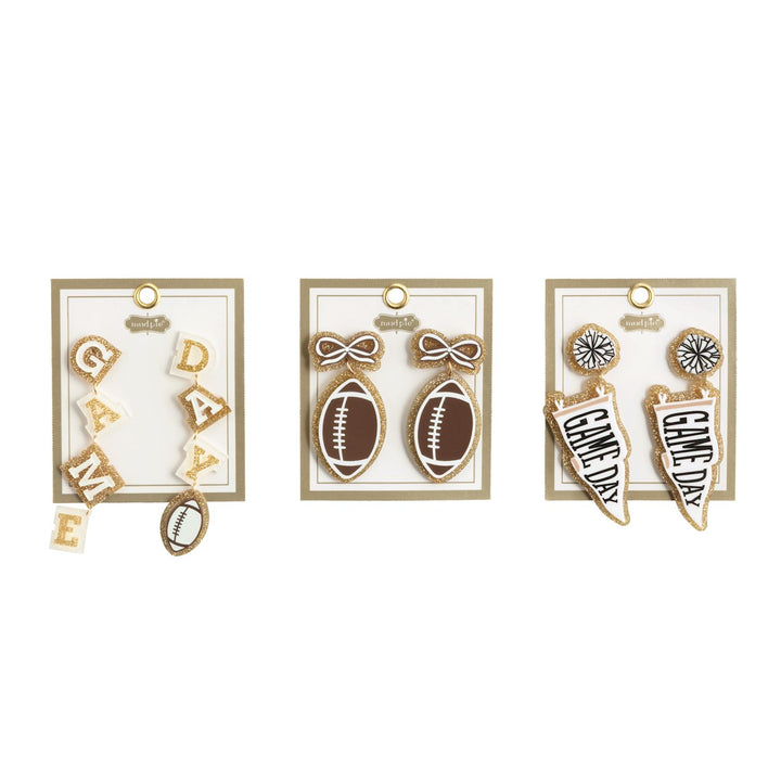 Mud Pie Tailgate Earrings