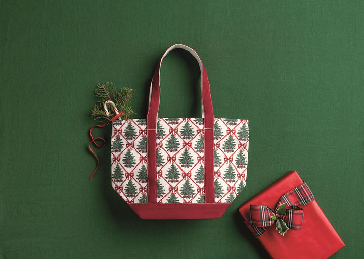 Mud Pie Holiday Canvas Tote