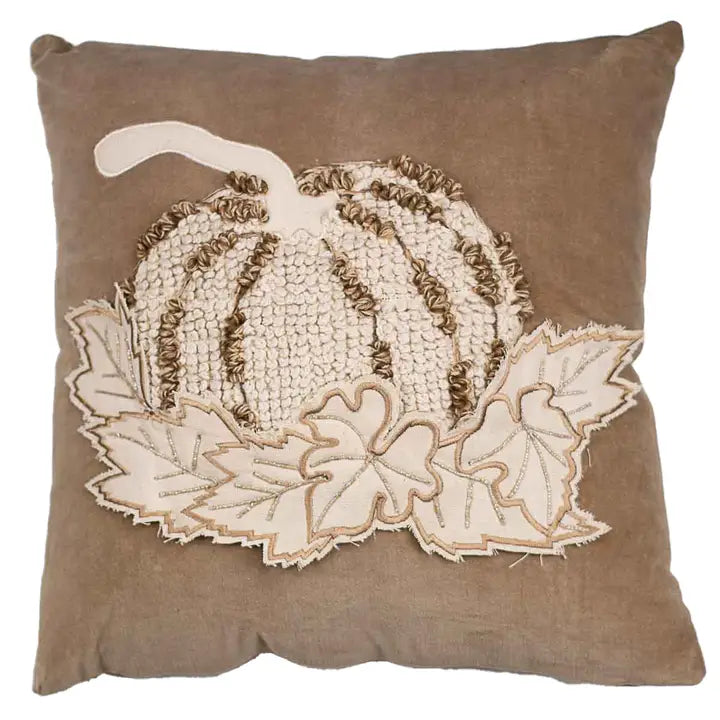 Duncan Pumpkin Pillow Brown/Cream 16x16