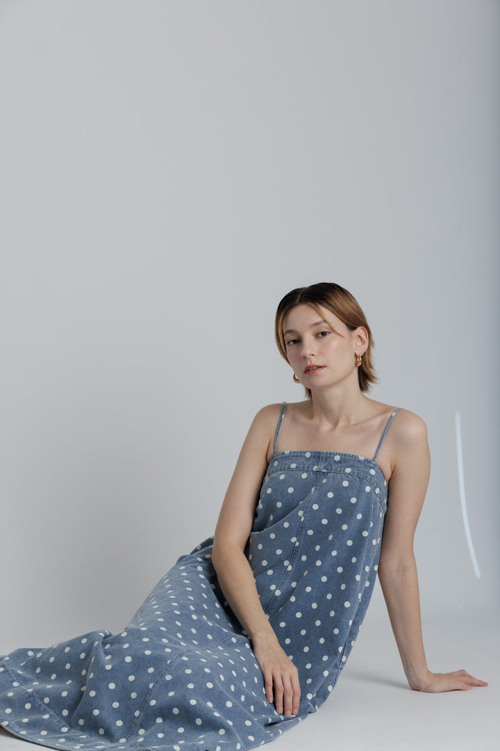 Denim And Dots Midi