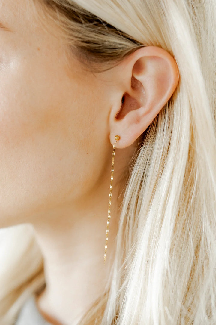 Linny Co Screwback Stud Earrings - Devin Duster Gold