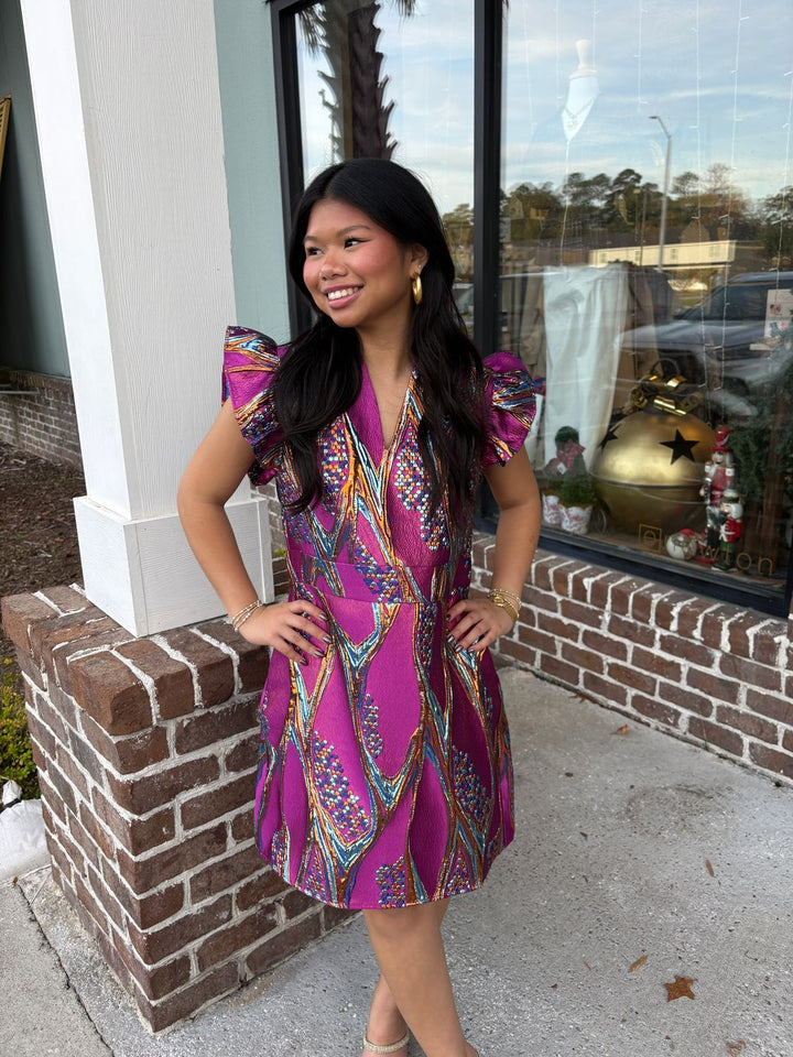 Follow My Lead V-Neck Dress