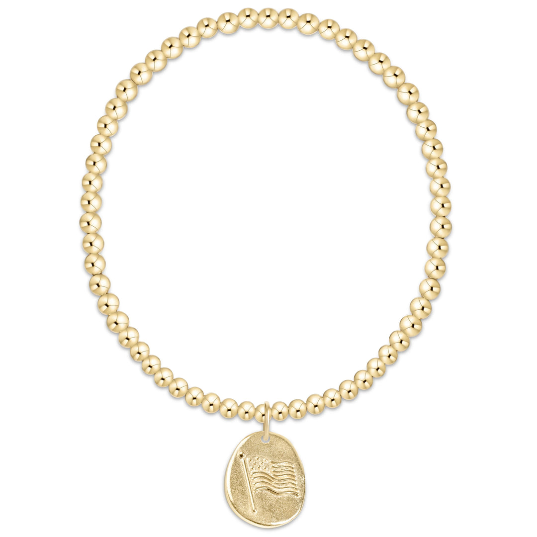 enewton Extends Classic Gold 3mm Bracelet - Inspire America Gold Disc