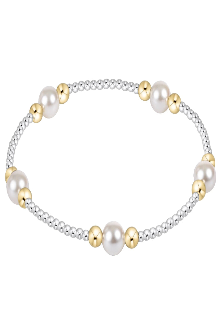 enewton Purpose Pearl 4mm Bead Bracelet - Mixed Metal