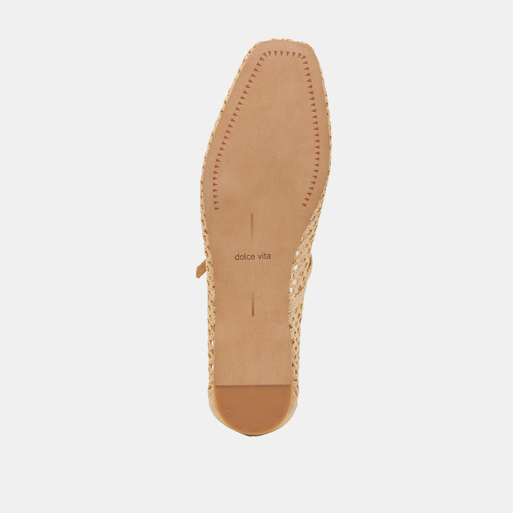 Dolce Vita Reyes Lt Natural Woven Raffia Ballet Flats