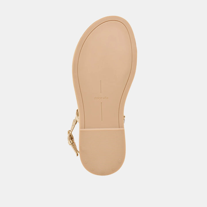 Dom Sandals Gold Distressed Leather