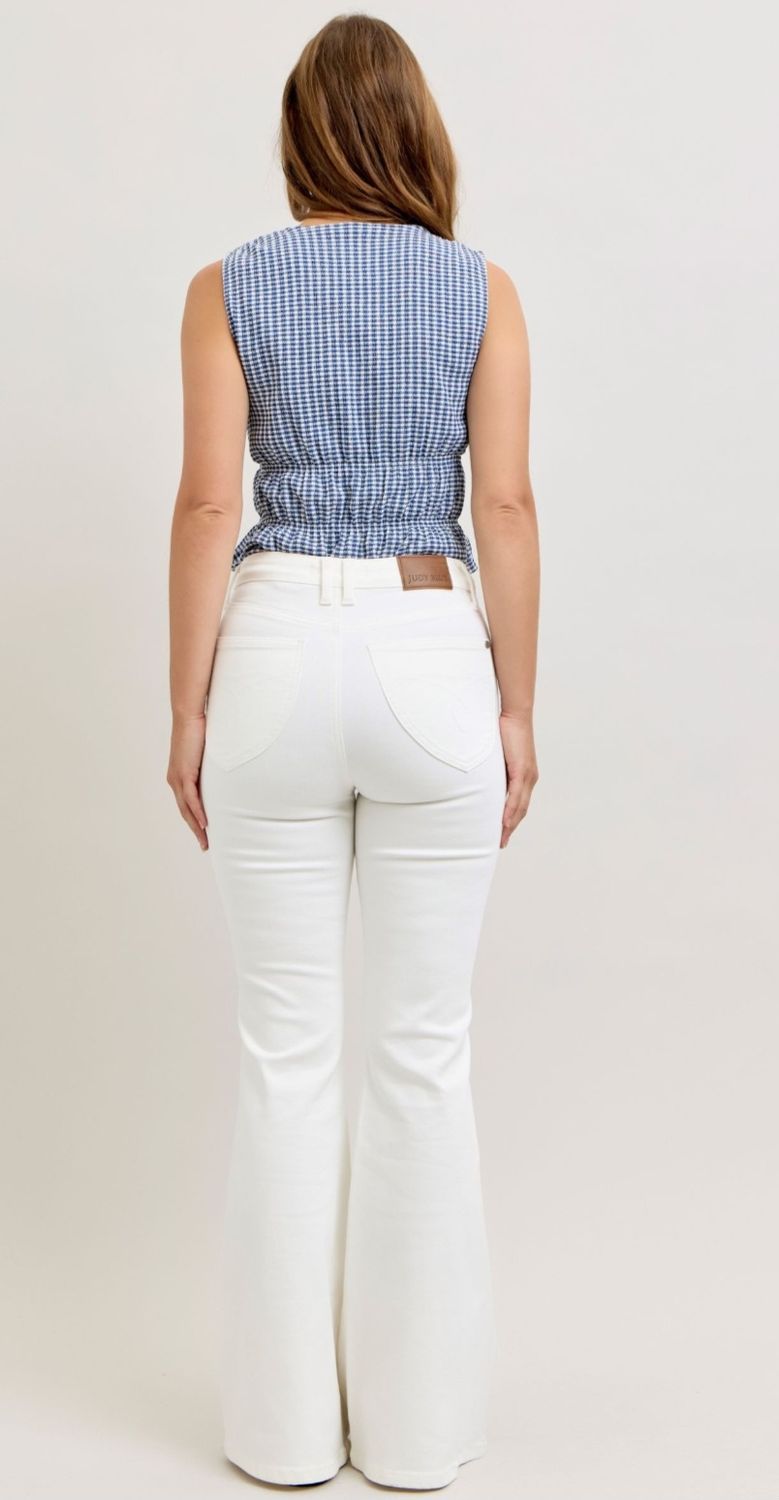 Judy Blue Fancy HW Tummy Control Flare Jean