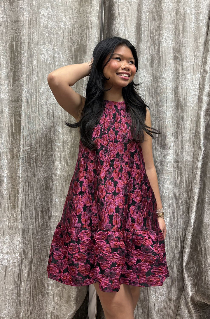 Heras Garland Halter Dress