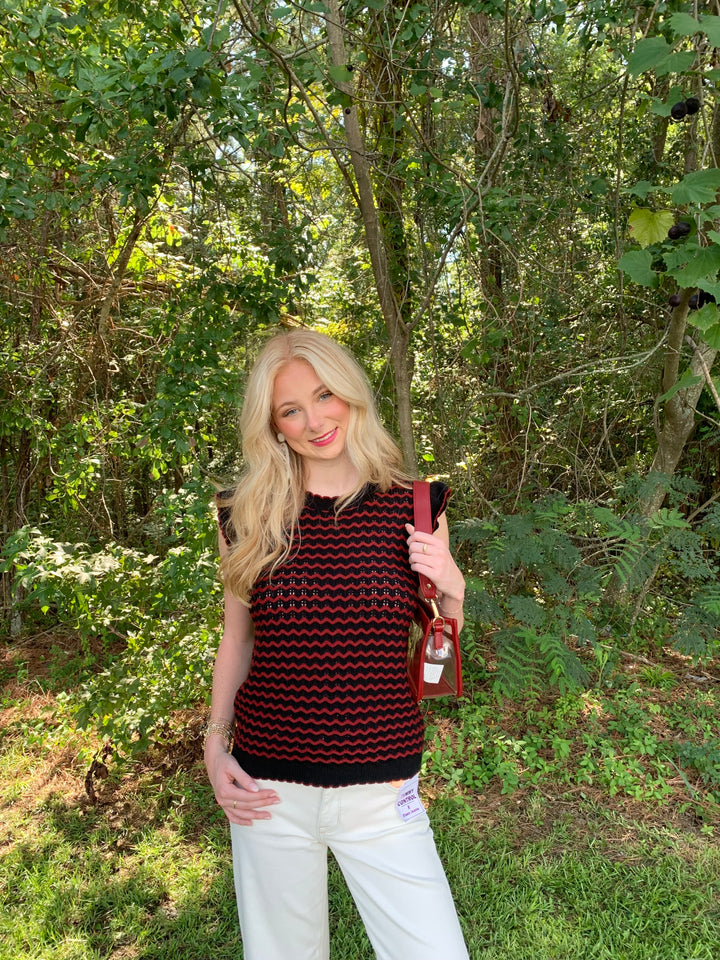Mary Square Wave Oakley Sweater Top