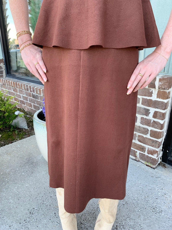 Worth Noting Midi Skirt