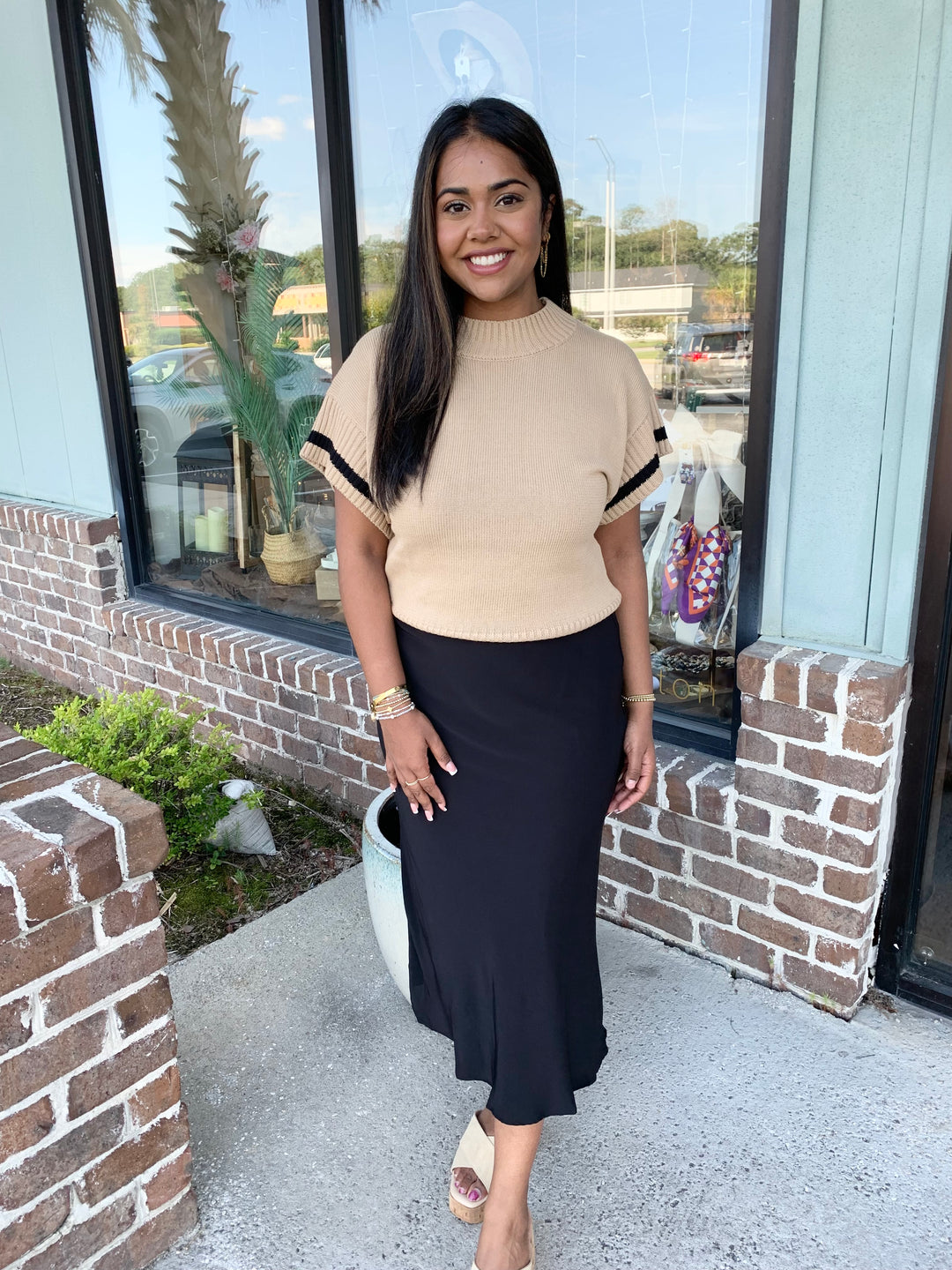 Stepping Out Midi Skirt