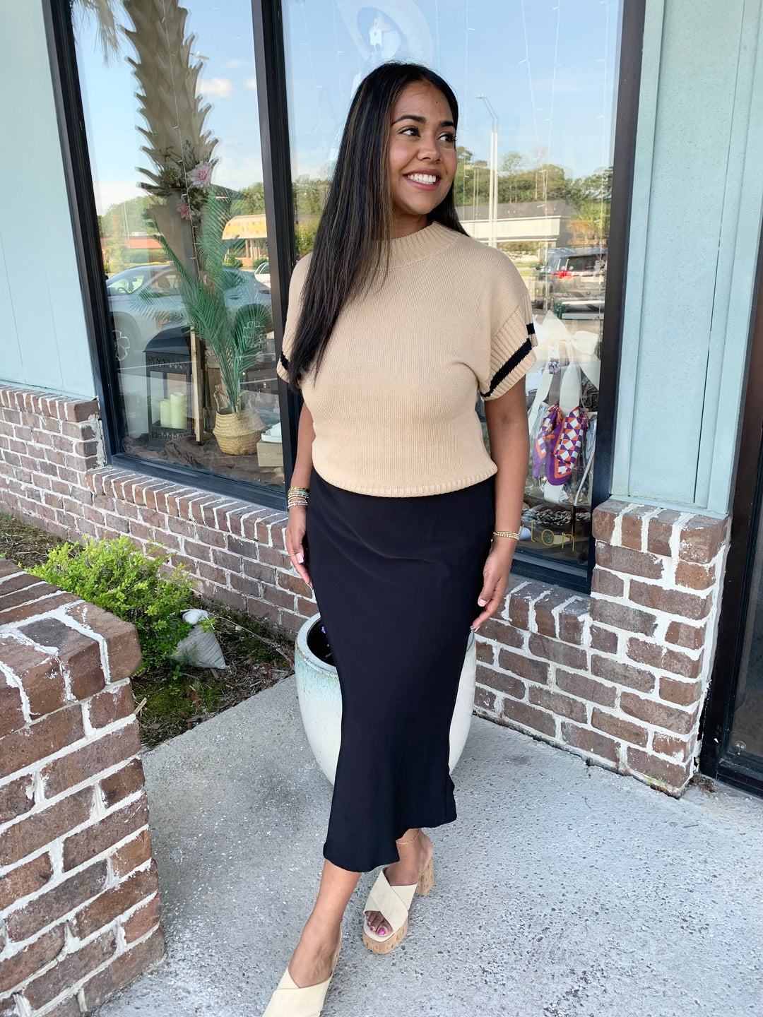 Stepping Out Midi Skirt
