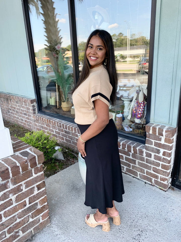 Stepping Out Midi Skirt