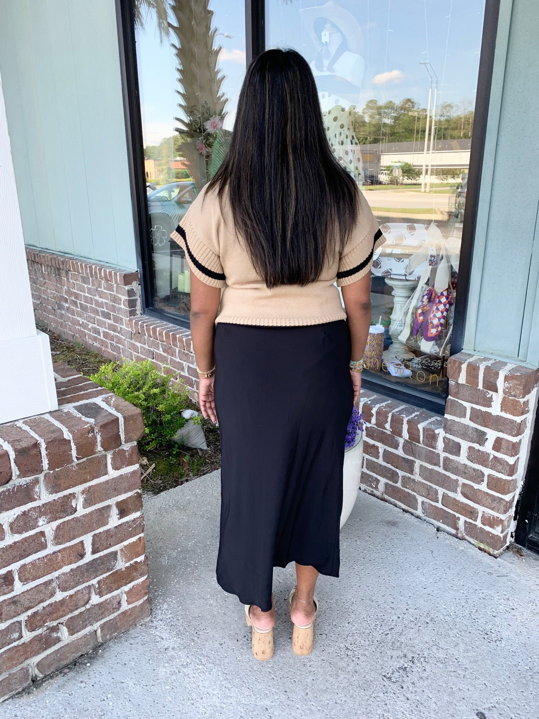 Stepping Out Midi Skirt