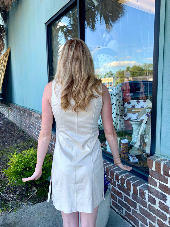 Somewhere Out West Suede Dress