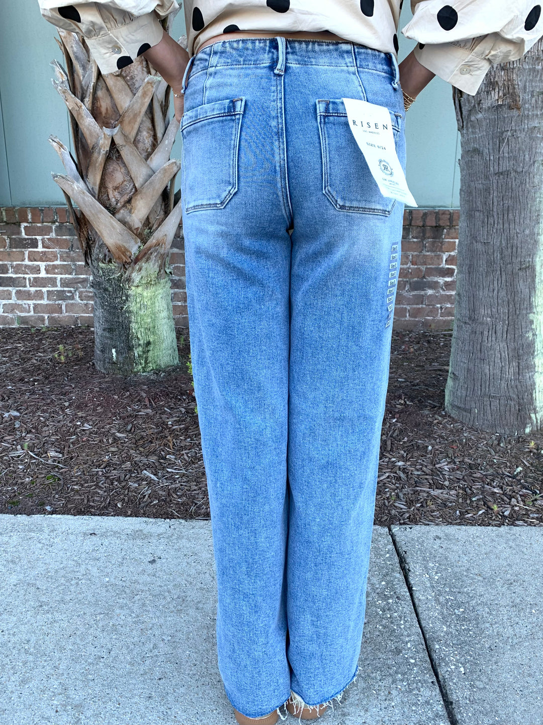 Risen Be There HR Wide Leg Front Pocket Jeans - Stretchy