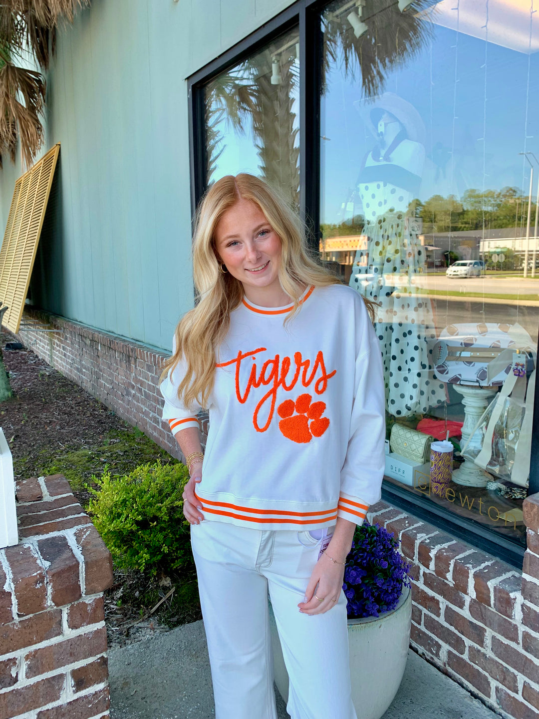 Mary Square Millie Tiger Script Sweatshirt