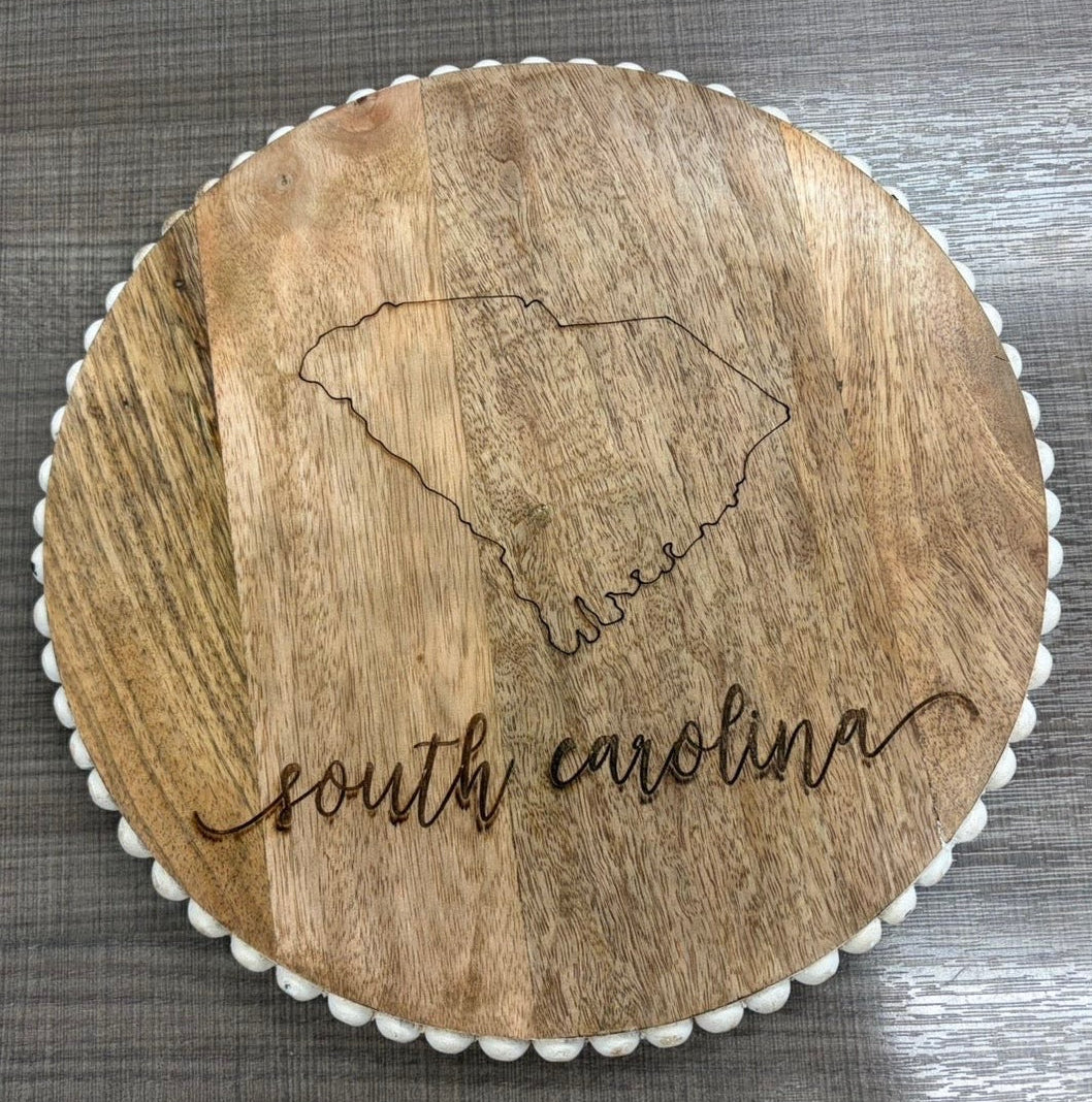 Mary Square South Carolina Round Beaded Board