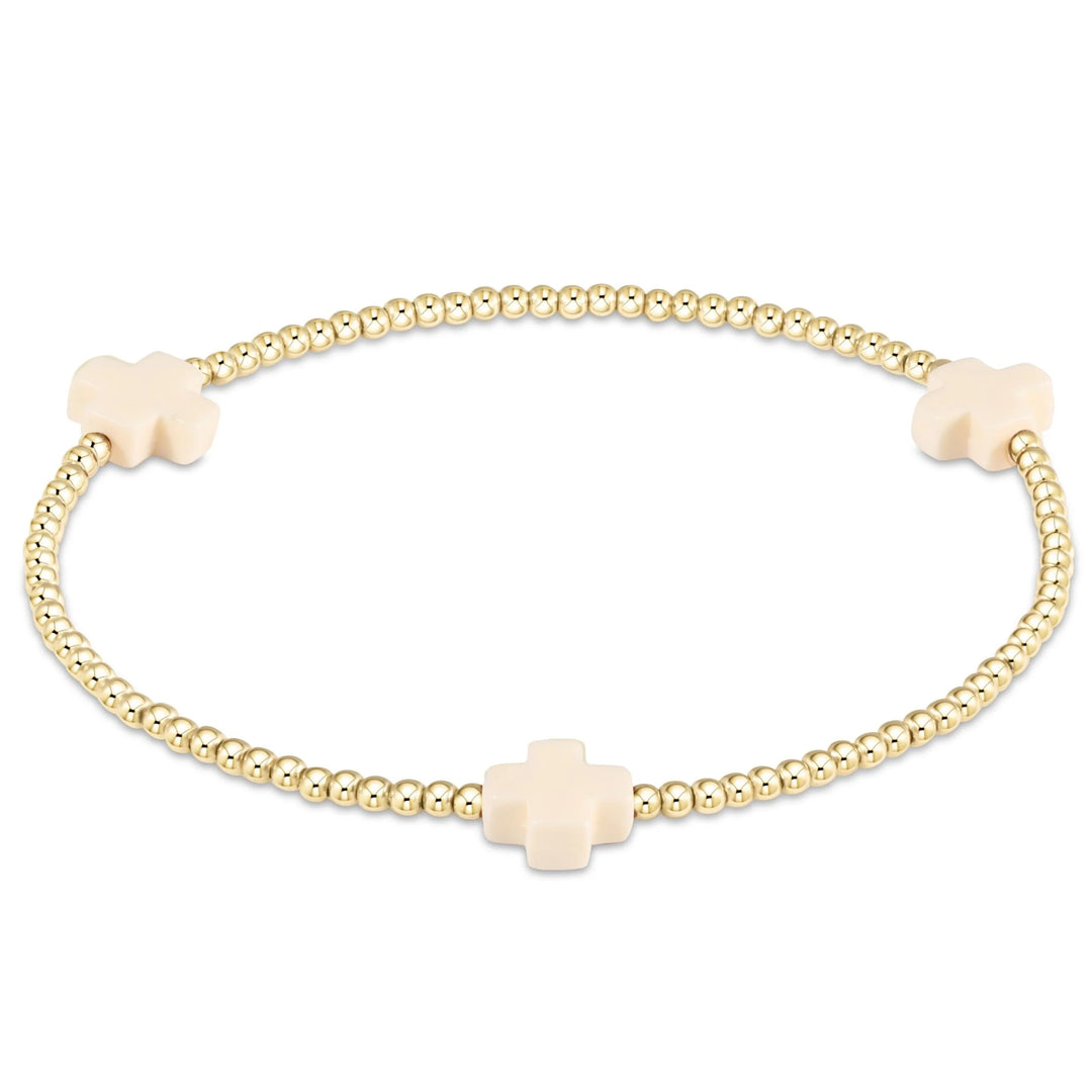 enewton Signature Cross 2mm Gold Bracelet