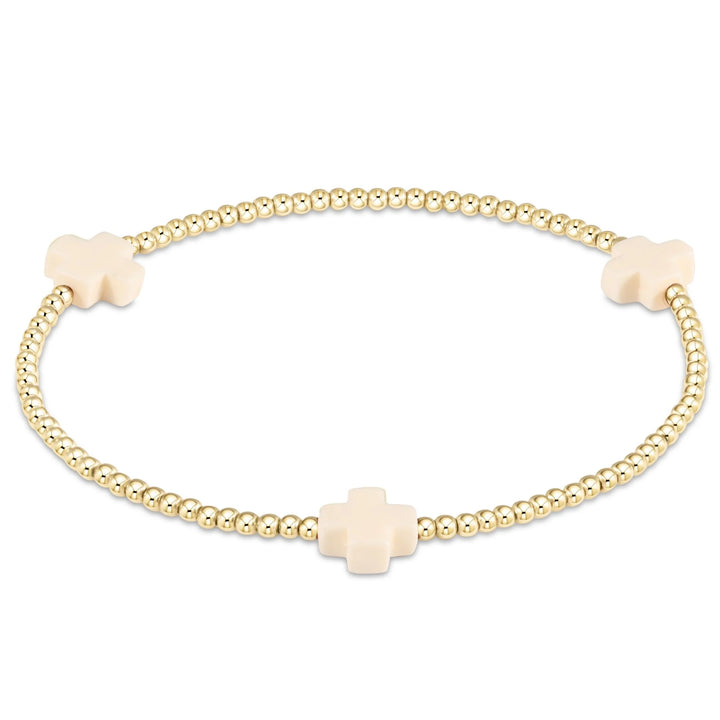 enewton Signature Cross 2mm Gold Bracelet