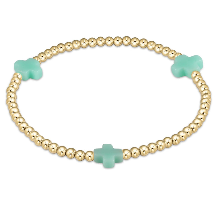 enewton egirl Signature Cross Gold 3mm Bracelet