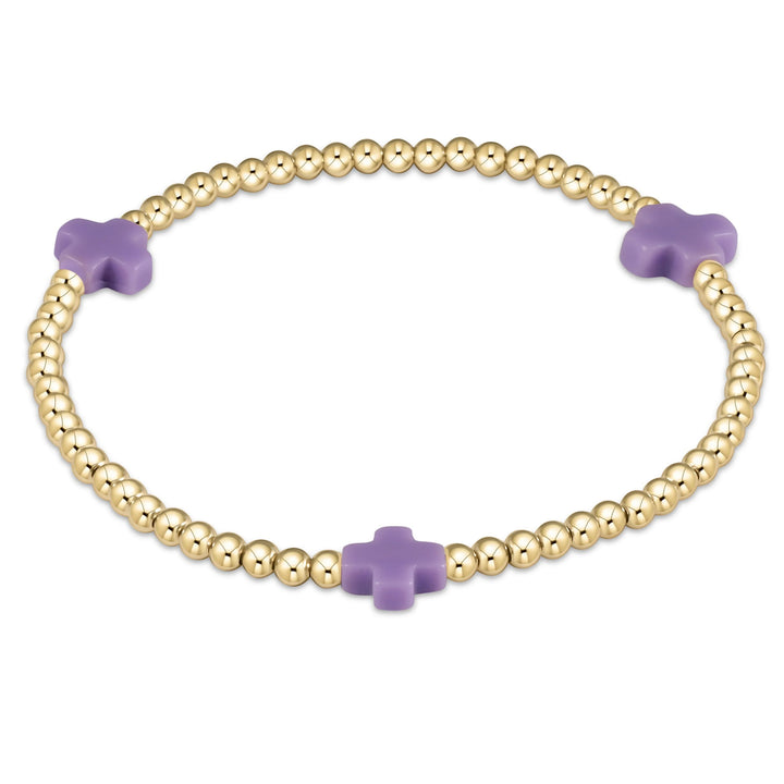 enewton egirl Signature Cross Gold 3mm Bracelet