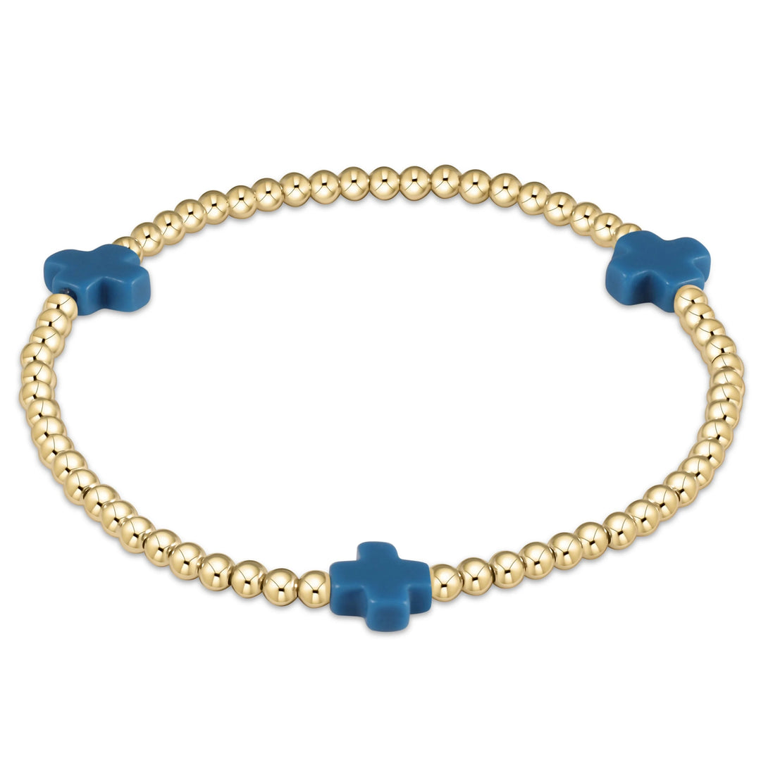 enewton egirl Signature Cross Gold 3mm Bracelet