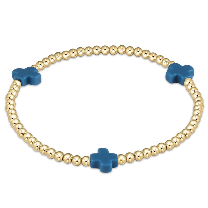 enewton egirl Signature Cross Gold 3mm Bracelet
