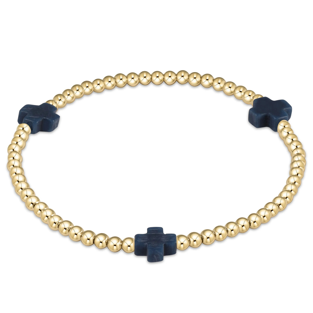 enewton egirl Signature Cross Gold 3mm Bracelet
