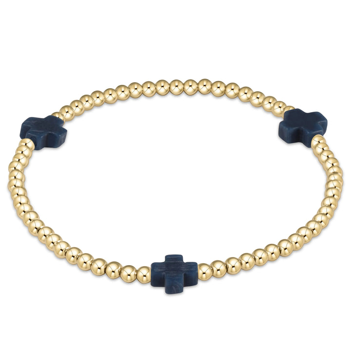enewton egirl Signature Cross Gold 3mm Bracelet