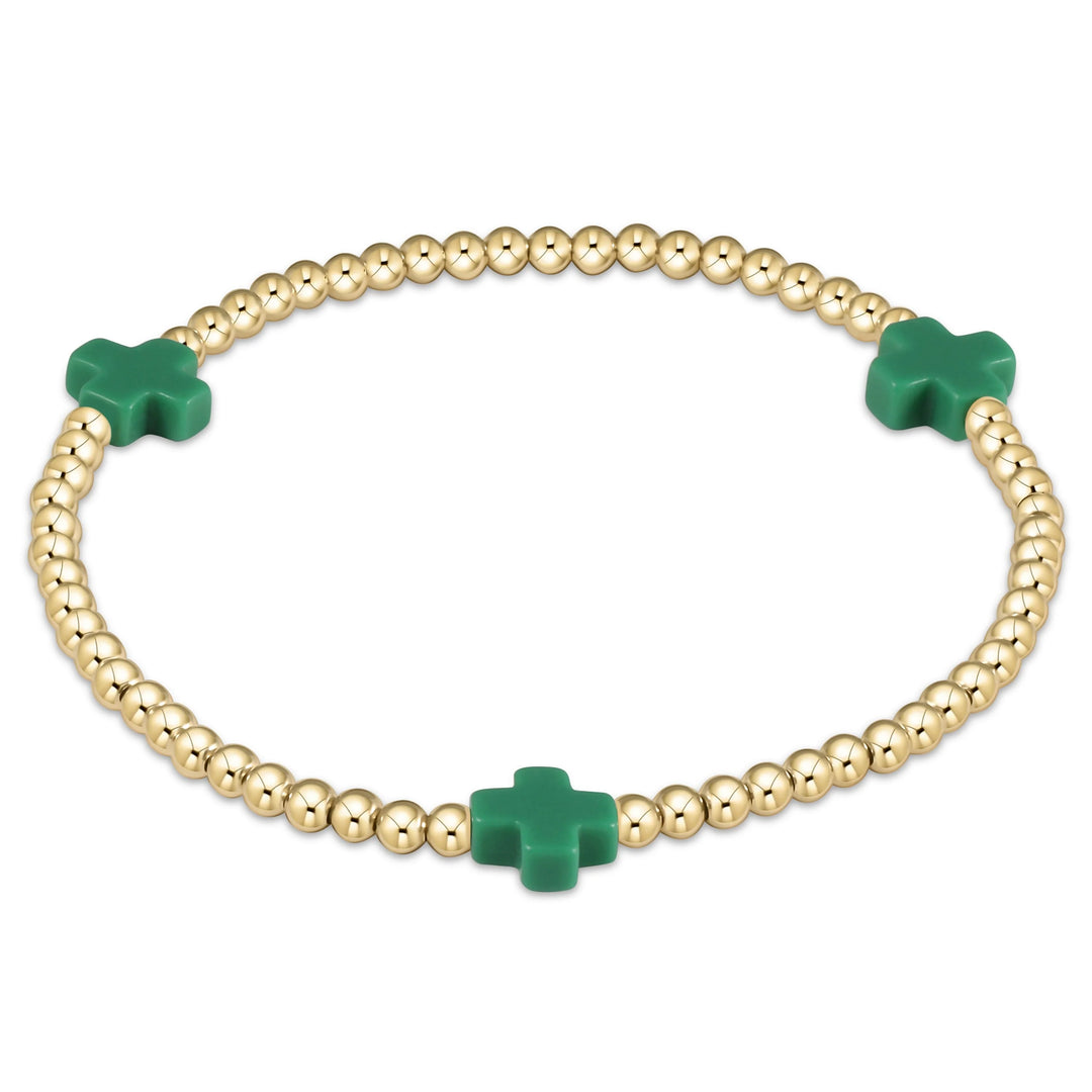 enewton egirl Signature Cross Gold 3mm Bracelet