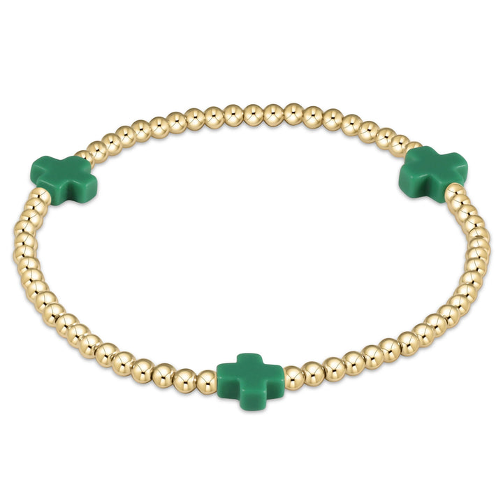 enewton egirl Signature Cross Gold 3mm Bracelet