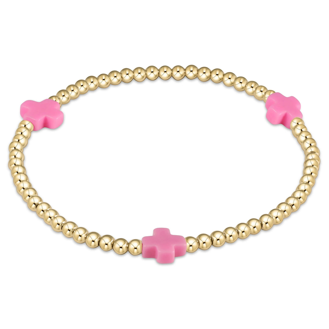 enewton egirl Signature Cross Gold 3mm Bracelet