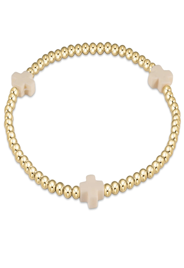 enewton Extends Signature Cross 3mm Gold Bracelet