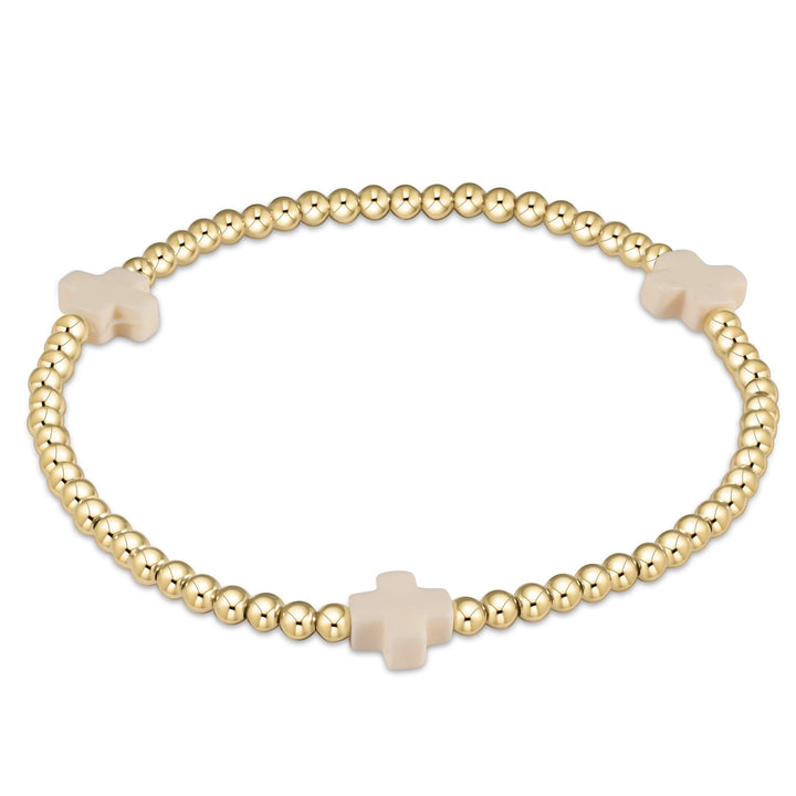 enewton egirl Signature Cross Gold 3mm Bracelet