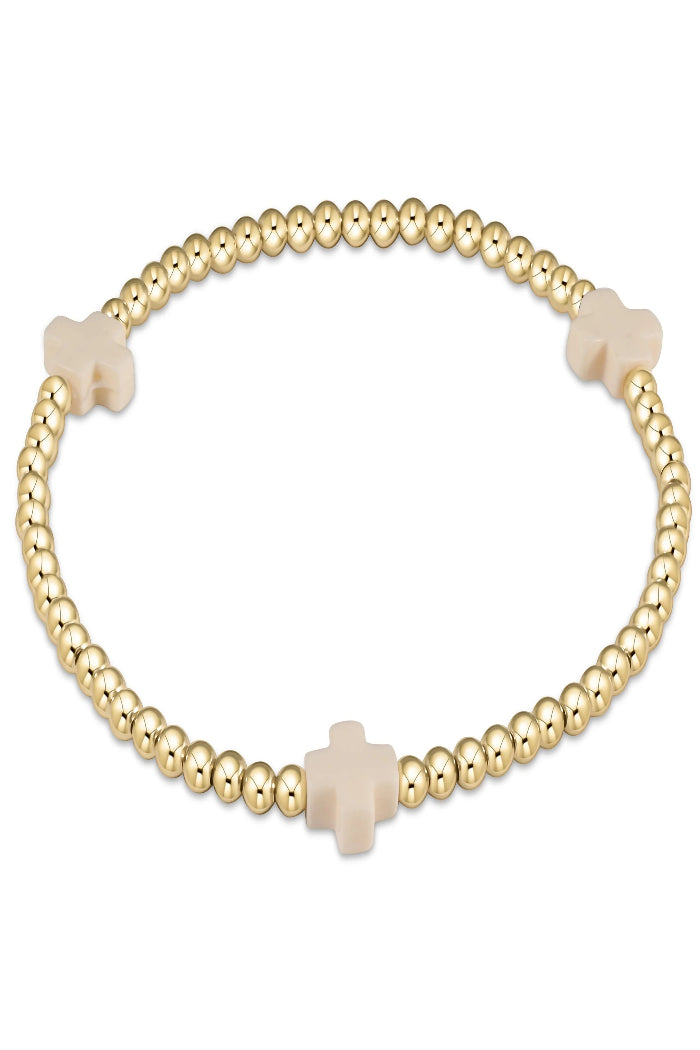 enewton Extends Signature Cross Gold 3mm Bracelet