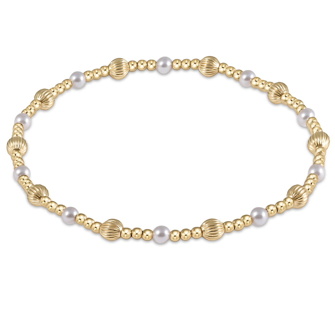 enewton Dignity Sincerity Gold 4mm Bracelet - Pearl