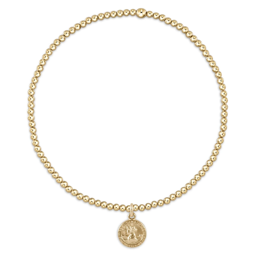 enewton Classic Gold 2mm Bracelet - Protection Small Gold Disc