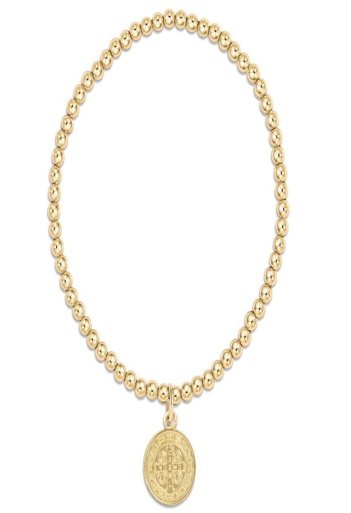 enewton Classic Gold 3mm Bracelet - Blessing Gold Disc