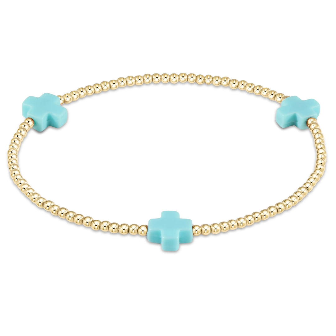 enewton Signature Cross 2mm Gold Bracelet