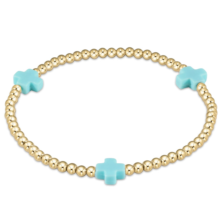 enewton egirl Signature Cross Gold 3mm Bracelet
