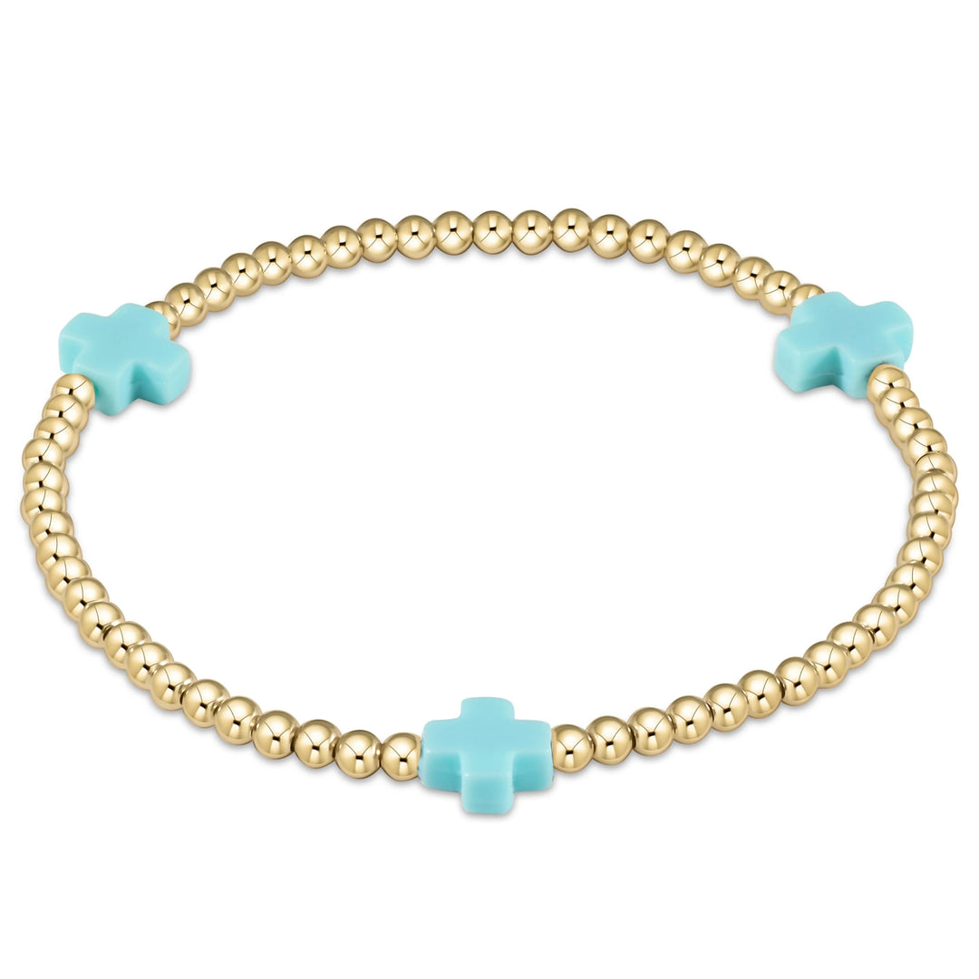 enewton egirl Signature Cross Gold 3mm Bracelet