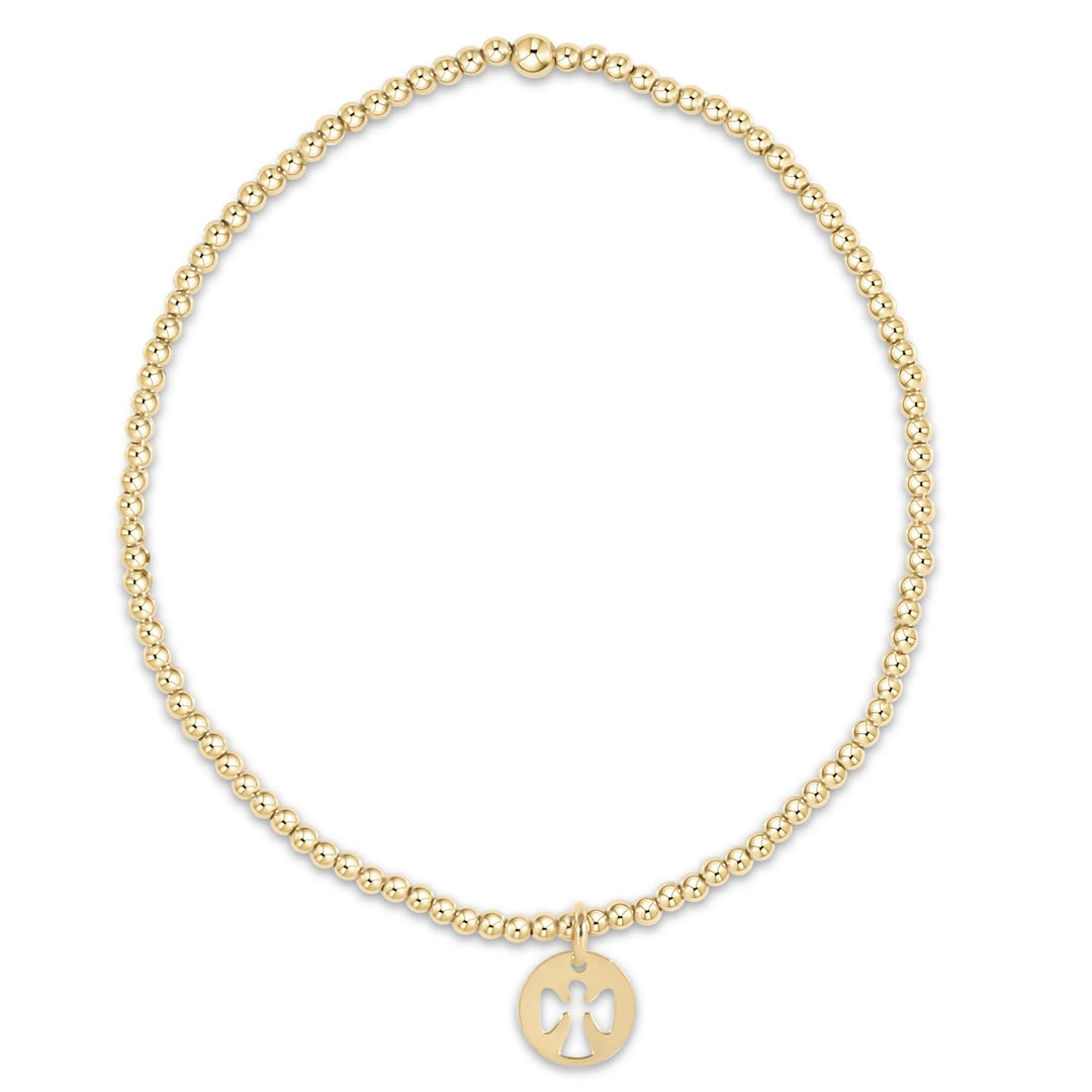 enewton Classic Gold 2mm Bracelet - Guardian Angel Small Gold Disc