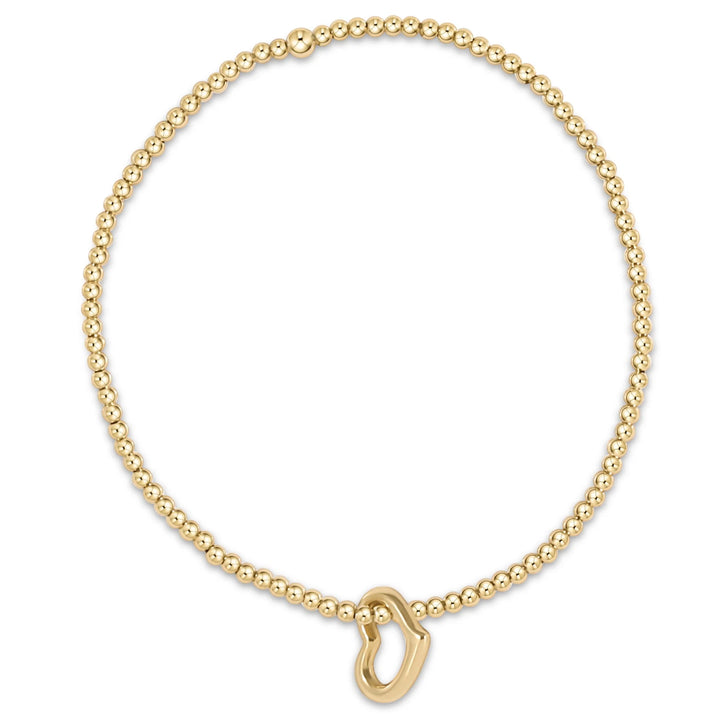 enewton Extends Classic Gold 2.5mm Bracelet - Love Gold Charm